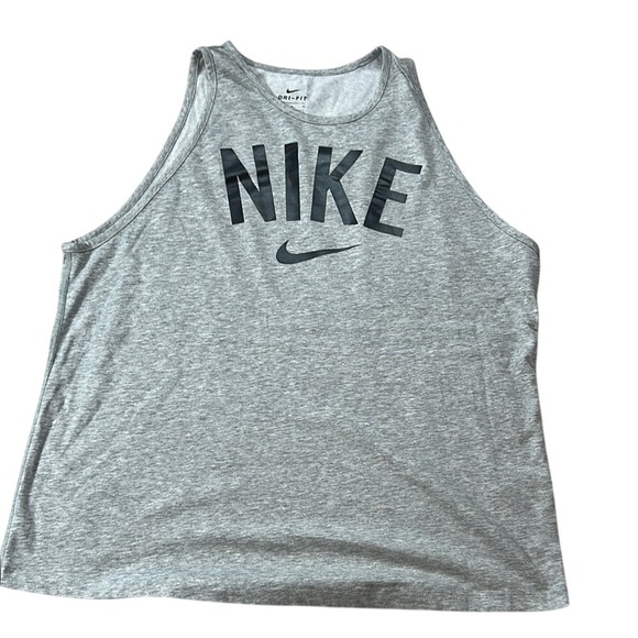 Nike Tops - Nike Dri-FIT Tank‎ Top Sleeveless Athletic Workout Gray Large dry fit large